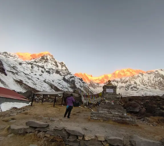 Annapurna Sunrise View from Annapurna Base Camp.